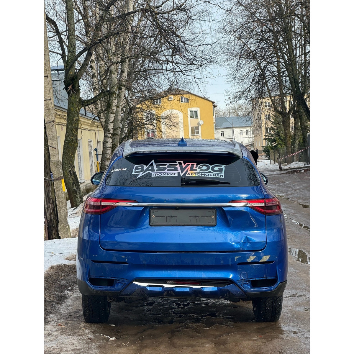 Наклейка Bassvlog Громкие Автомобили 80 см голографическая